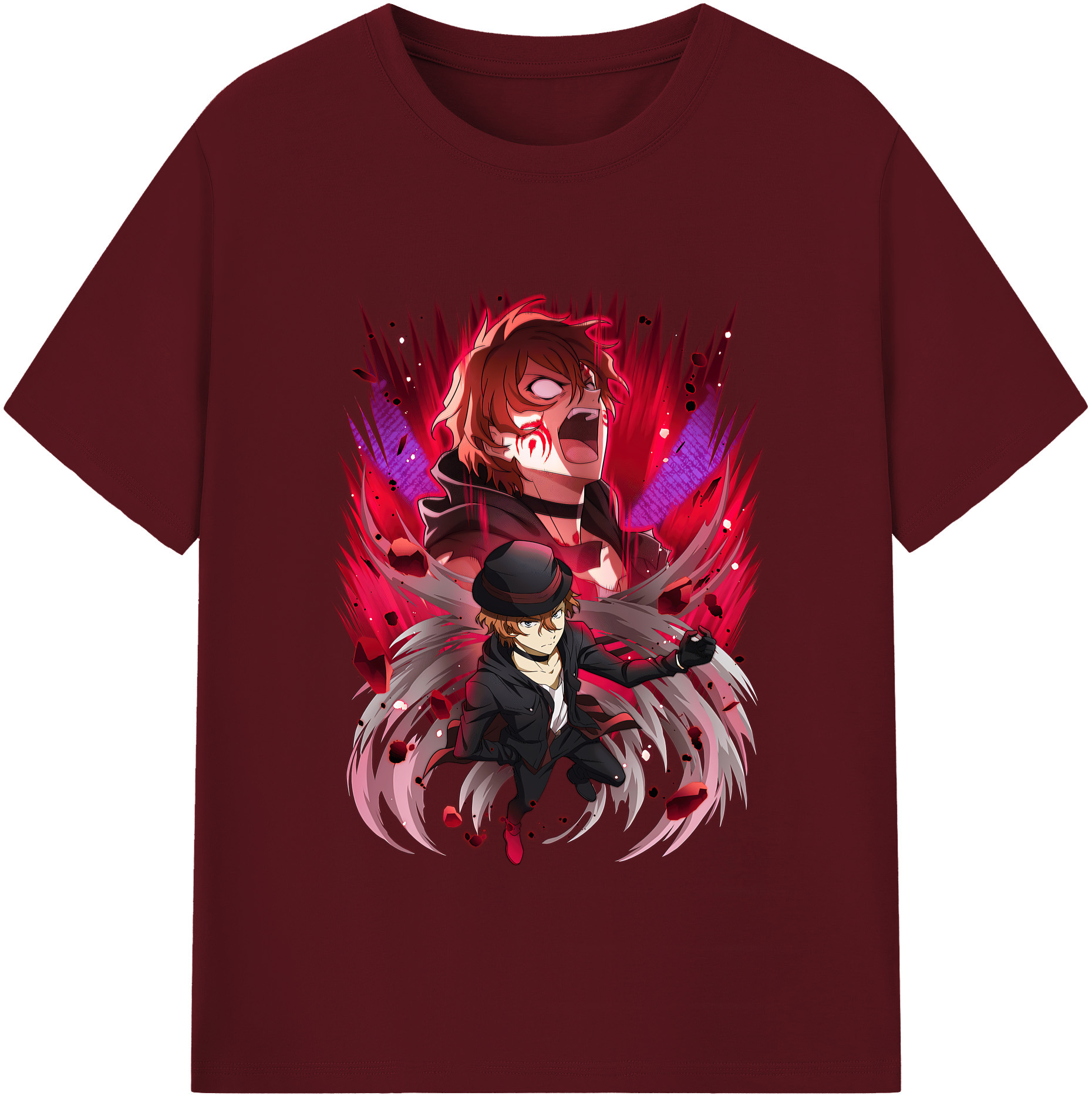 （画像用） 文豪ストレイドッグス Bungo Stray Dogs 綿100％半袖Tシャツ（フロントプリント）